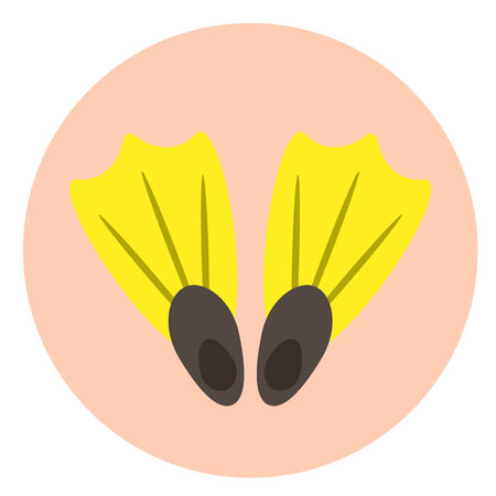 Flippers flat iconのイラスト素材