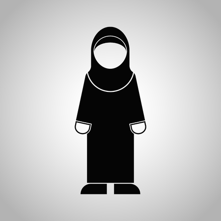 Muslim woman iconのイラスト素材