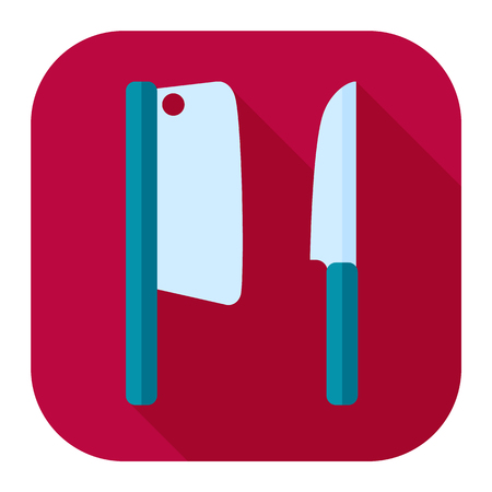 kitchen knives flat iconのイラスト素材