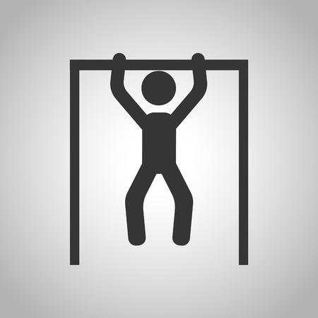 gymnastic horizontal bar iconのイラスト素材