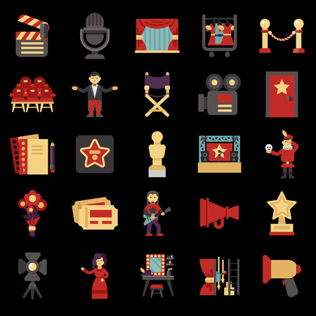 show business icon setのイラスト素材