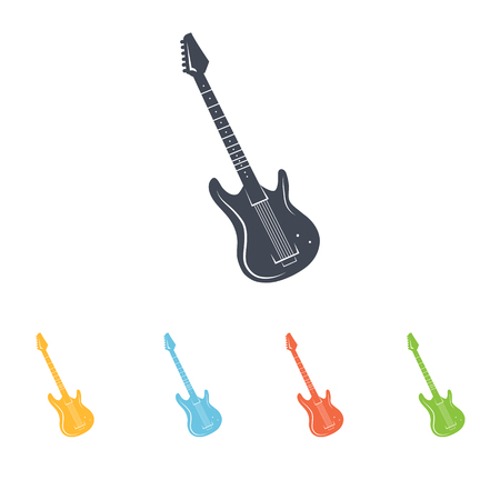 electric guitar iconのイラスト素材