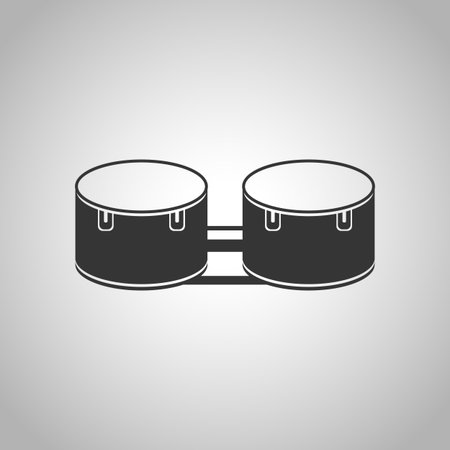 hand drum iconのイラスト素材