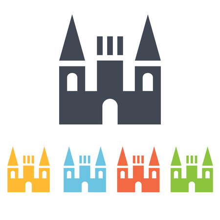 castle iconのイラスト素材