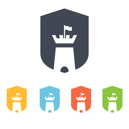 castle iconのイラスト素材