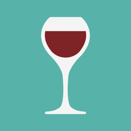 glass flat iconのイラスト素材