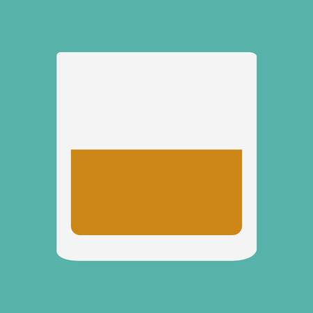 glass flat iconのイラスト素材