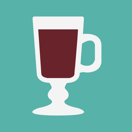 glass flat iconのイラスト素材