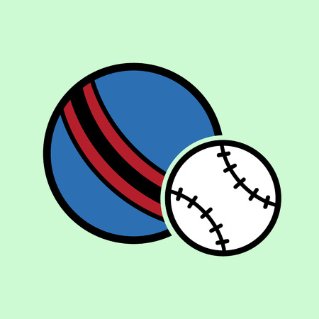 dog balls flat iconのイラスト素材