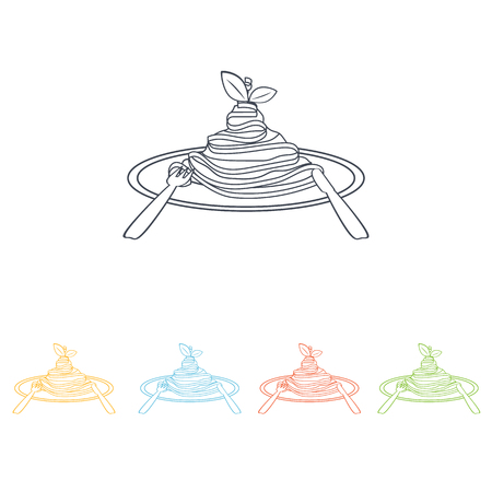 pasta iconのイラスト素材