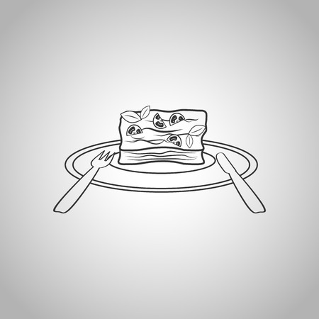 salad on the plate iconのイラスト素材