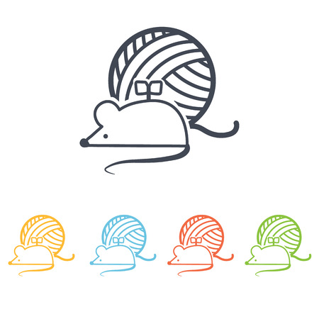 clockwork mouse iconのイラスト素材