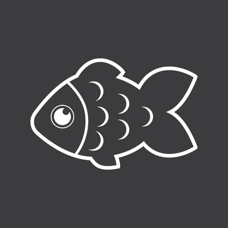 fish flat iconのイラスト素材