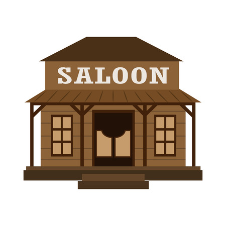 saloon flat iconのイラスト素材