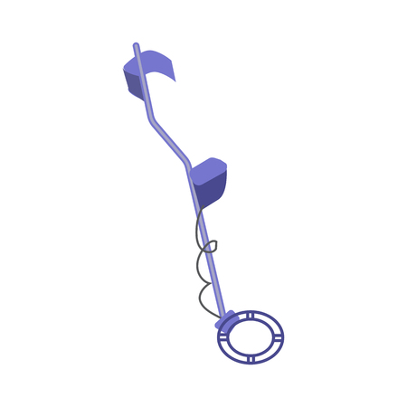 metal detector flat iconのイラスト素材