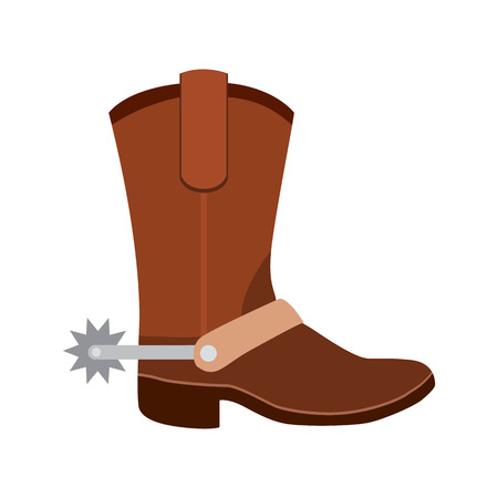 cowboy boots flat iconのイラスト素材