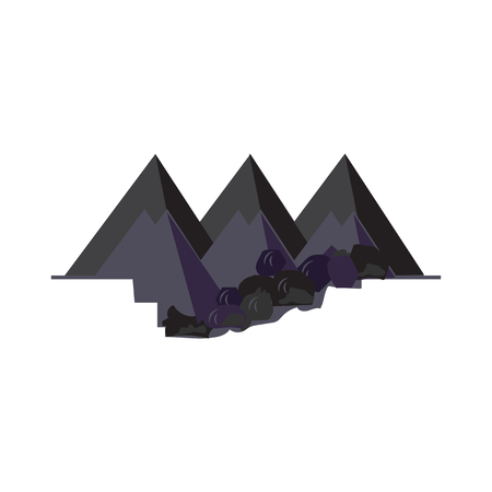coal flat iconのイラスト素材