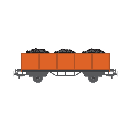 freight car flat iconのイラスト素材