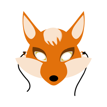 animal mask flat iconのイラスト素材