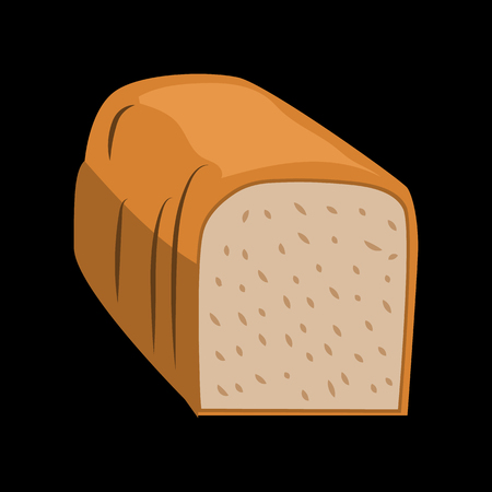 long loaf flat iconのイラスト素材