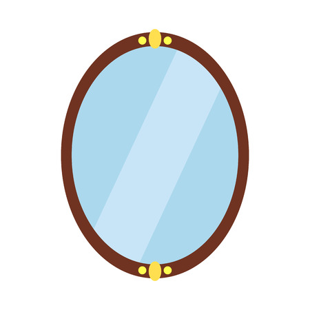mirror flat iconのイラスト素材