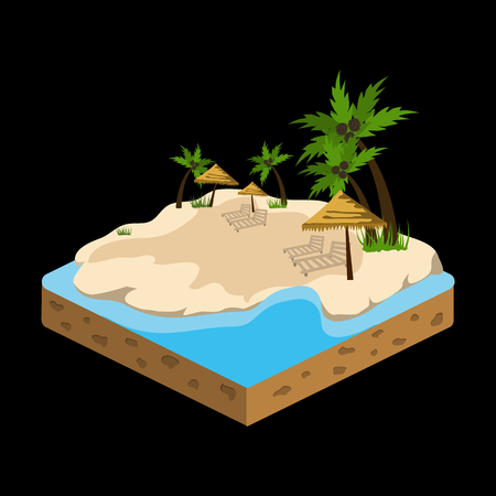 relief isometric flat iconのイラスト素材