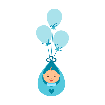 newborn baby flat iconのイラスト素材