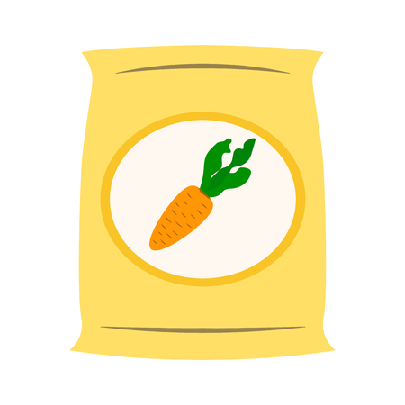 Bag with fertilizer flat icon.のイラスト素材