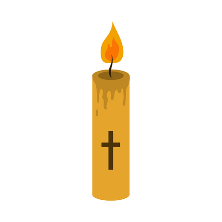 church candle flat iconのイラスト素材