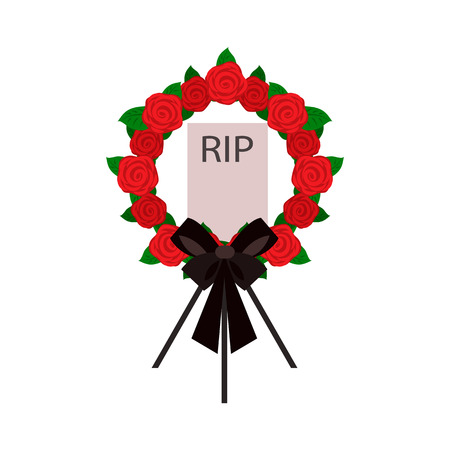 Funeral belief flat iconのイラスト素材