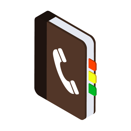 phone book isometric iconのイラスト素材