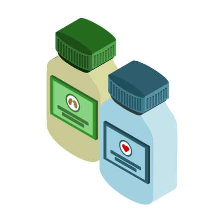 Pill isometric icon.のイラスト素材