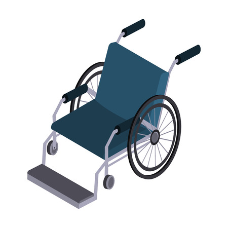 Wheelchair isometric icon.のイラスト素材
