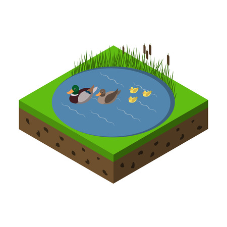 farm isometric iconのイラスト素材