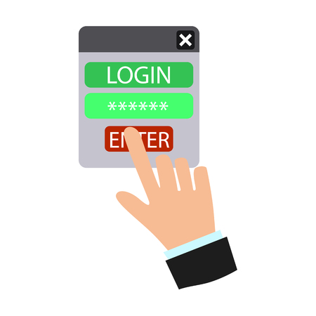 Cyber security flat iconのイラスト素材