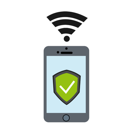 Cyber security flat iconのイラスト素材