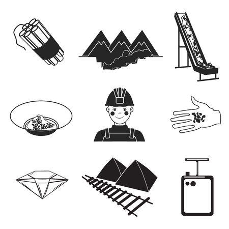 Mines icon set.のイラスト素材