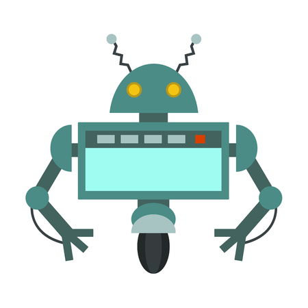 Robot and robotics flat iconのイラスト素材