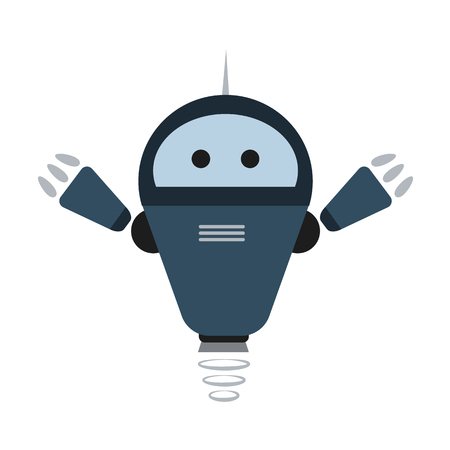 Robot and robotics flat iconのイラスト素材