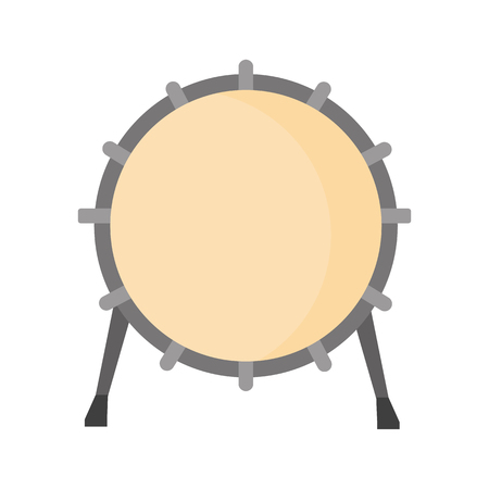 Tambourine color flat on plain background.のイラスト素材