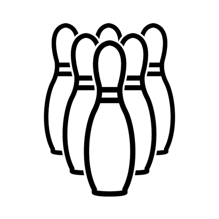 Sport equipment simple bowling iconのイラスト素材