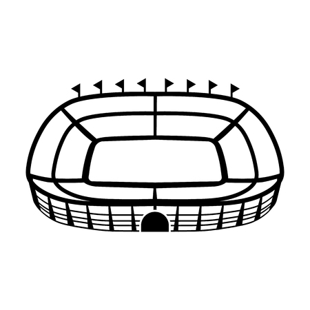 Sport equipment simple stadium iconのイラスト素材