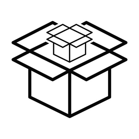 Box line simple icon vector illustration