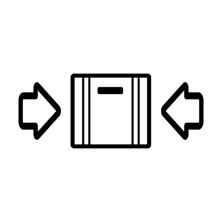 Box line simple icon Vector illustration.のイラスト素材
