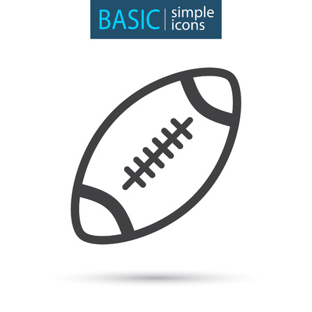 Sport equipment simple rugby ball iconのイラスト素材