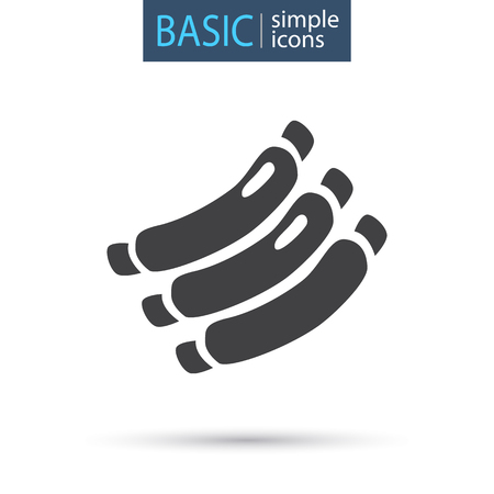 Meat ribs simple iconのイラスト素材