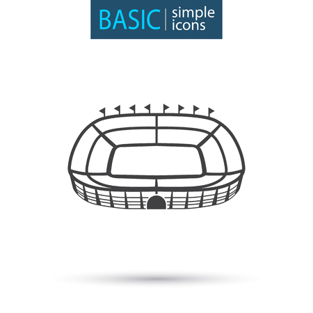 Sport equipment simple stadium iconのイラスト素材