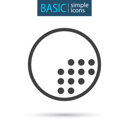 Sport equipment simple golf ball iconのイラスト素材