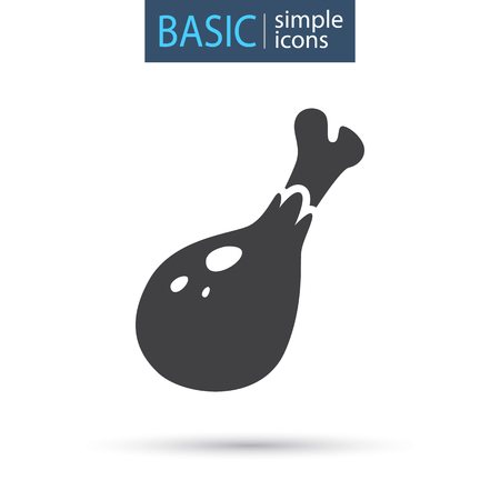 Chicken's leg simple iconのイラスト素材