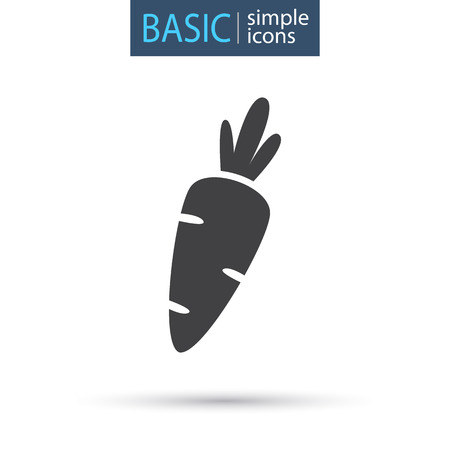 Carrot simple icon illustration on white background.のイラスト素材